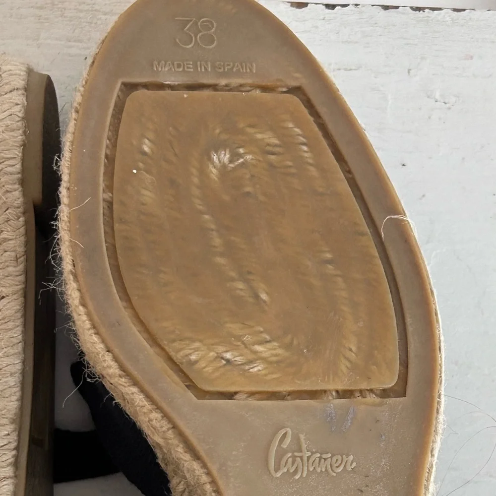 Castaner Dark Blue Carina 60mm Wedge Espadrille